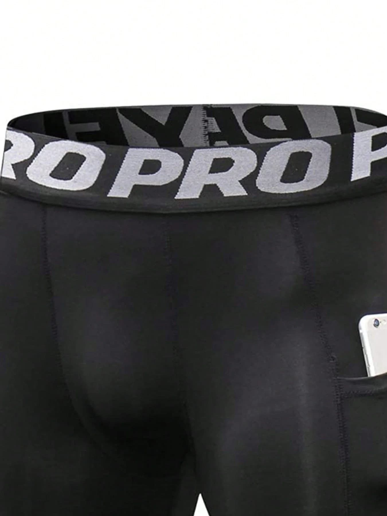 Pantaloncini a Compressione da Uomo con Tasca, Asciugatura Rapida, per Sport e Corsa