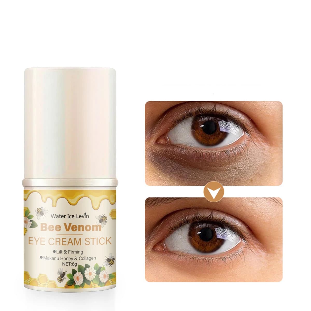 Stick Contourne Cream Retinol Eyes with Collagen and Hyaluronic Acid, Hydrating, Rassodante, Levigante, Illuminating, Rapid Absorption Eye Care