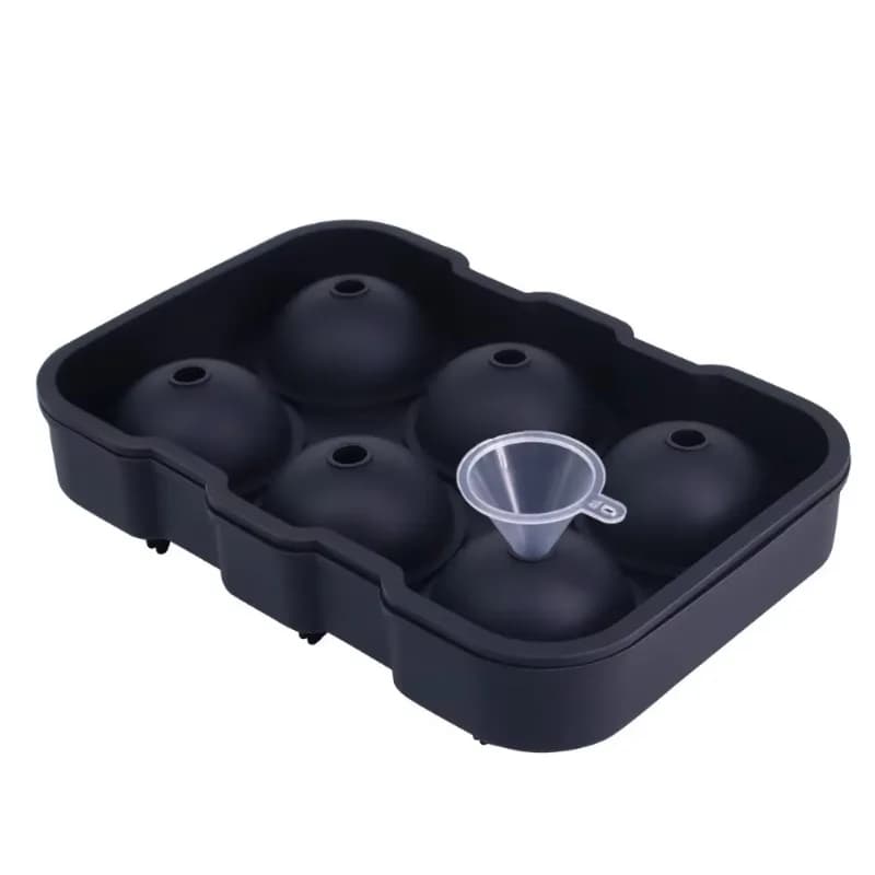 Stampi in Silicone per Cubetti di Ghiaccio a 6 Scomparti, Stampi per Ghiaccio Sferico Riutilizzabili, Stampi per Cubetti di Ghiaccio per Whisky, Accessori per Cocktail Fai-da-Te