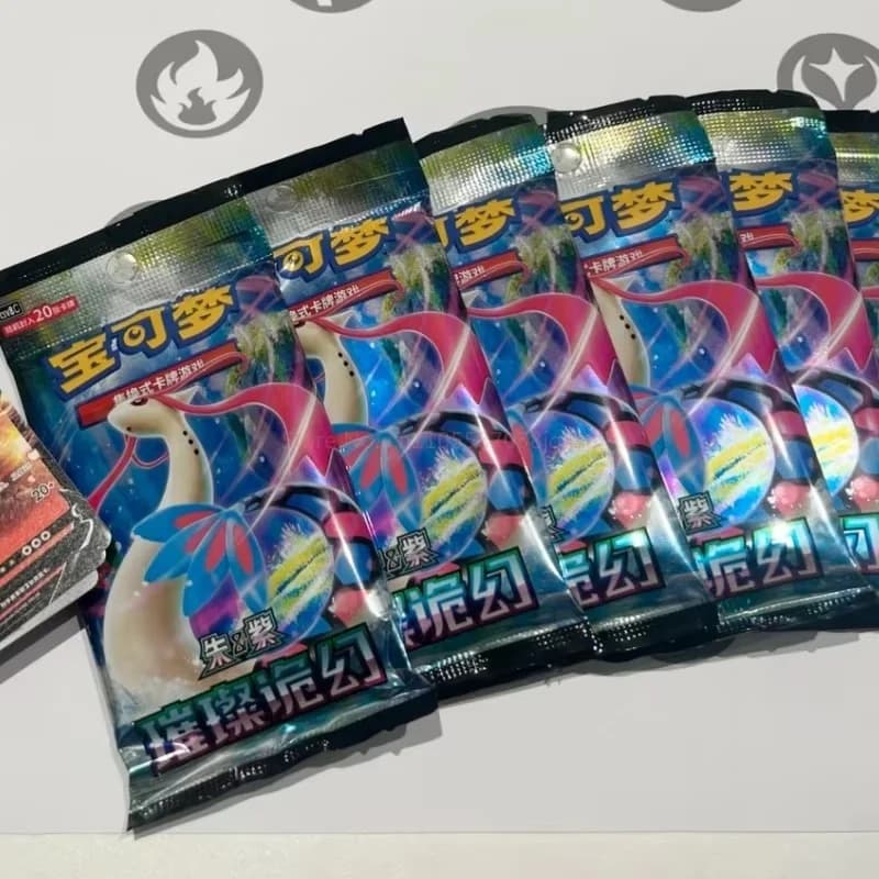 100% Originale Pkm Tcg Scarlet & Violet Csv8 Radiant Sinister Cinese Semplificato 16.0 Pacchetto di Carte Collezionabili Regalo per Ragazzi