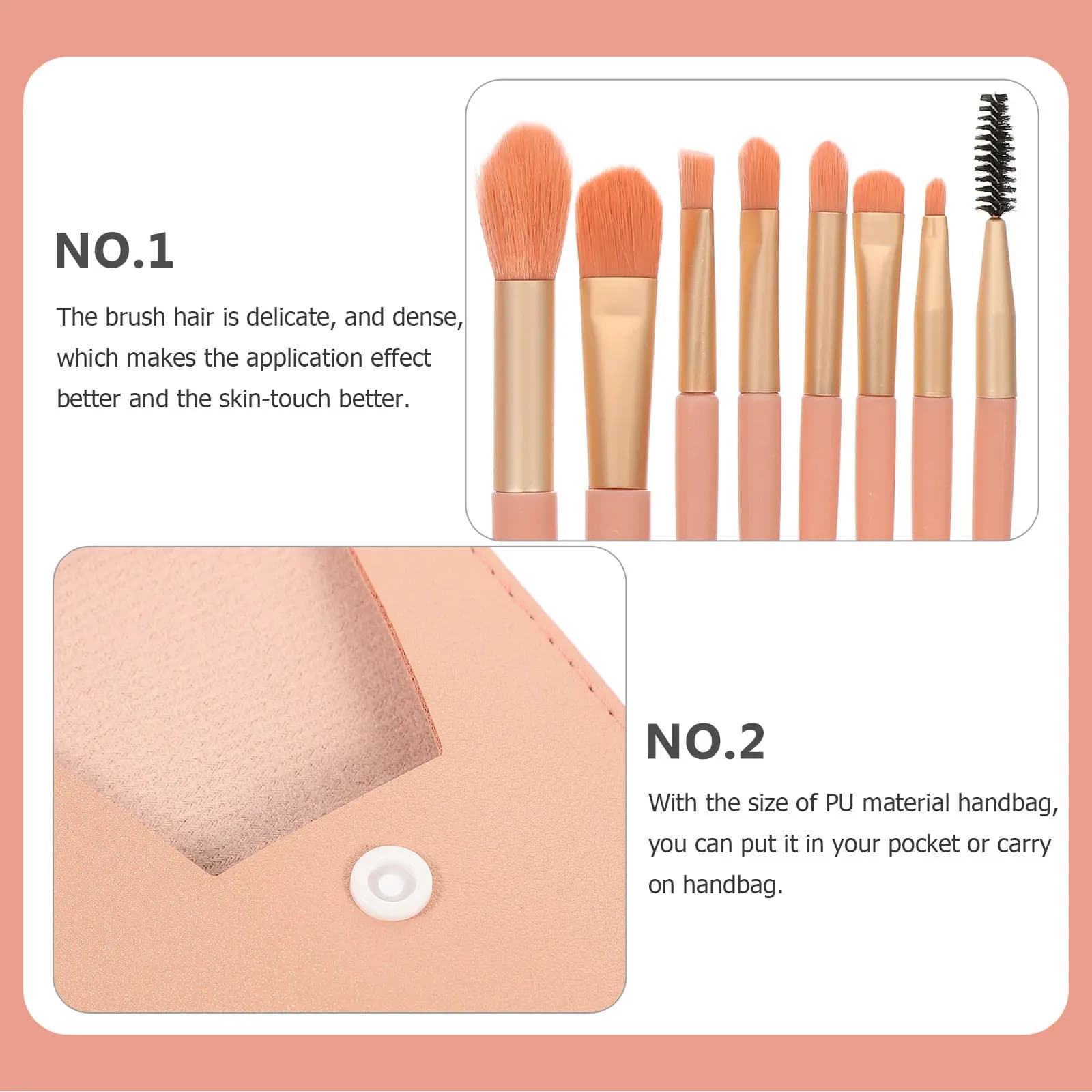 Set di Mini Pennelli Professionali per Trucco, Strumenti Portatili per Blush, Cipria, Ombretto e Viso, Accessori di Bellezza per Donne
