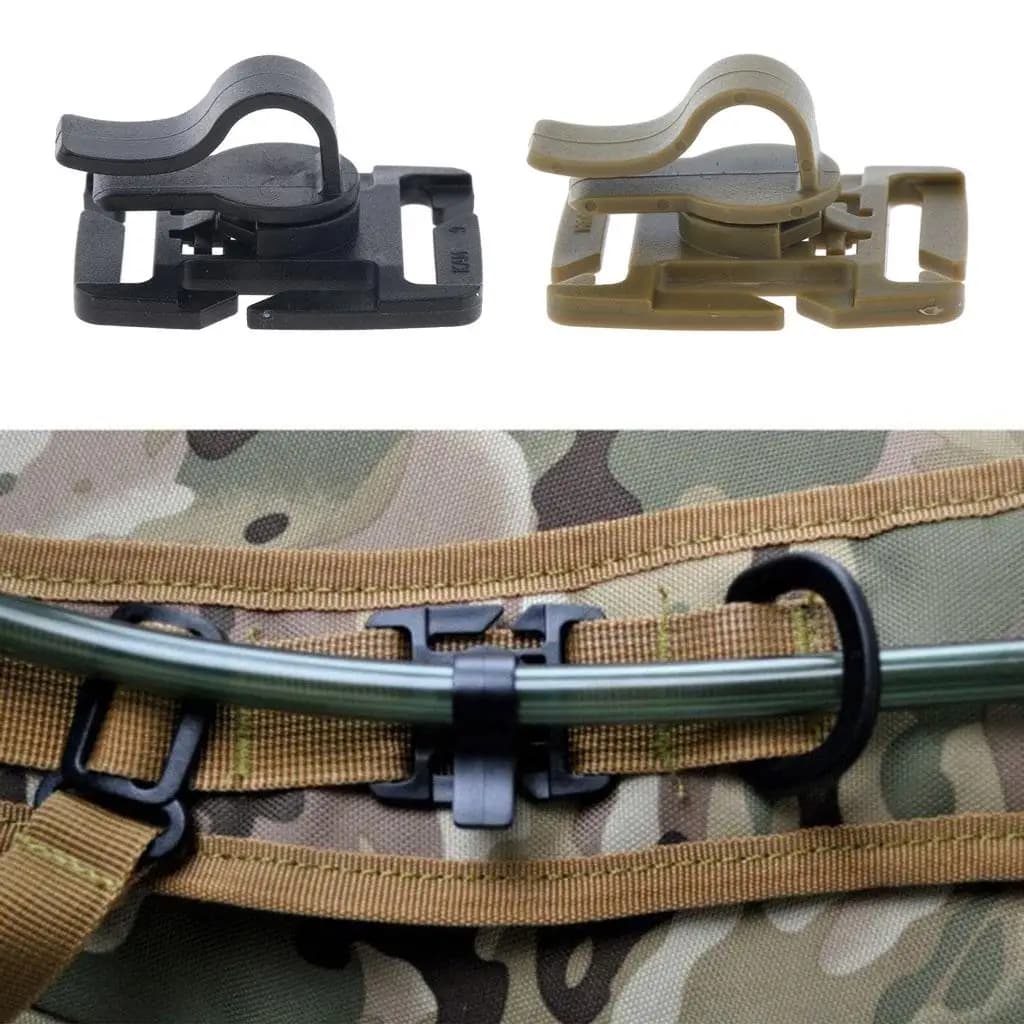 Rotatable Water Tube Holder Plastic Clip for Hydration Pack Hose 8 Positions Fits Water Bag Hydration Gear