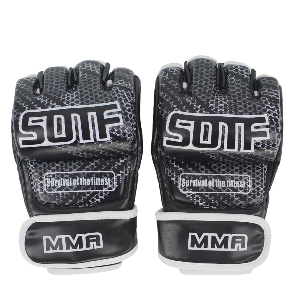 Guantoni da Boxe Muay Thai Black Tiger per Fitness e Sport da Combattimento MMA, Pad da Boxe Sanda Stile Feroce, Attrezzatura da Allenamento