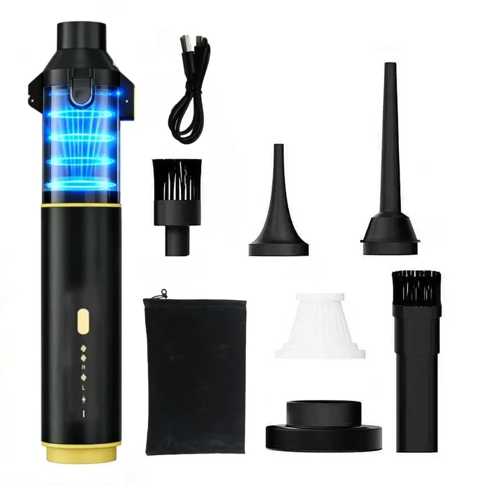 Mini aspirapolvere senza fili Cros 4 in 1, aspirazione potente 21 kPa, aspirapolvere portatile per auto e casa, ricaricabile di tipo C,