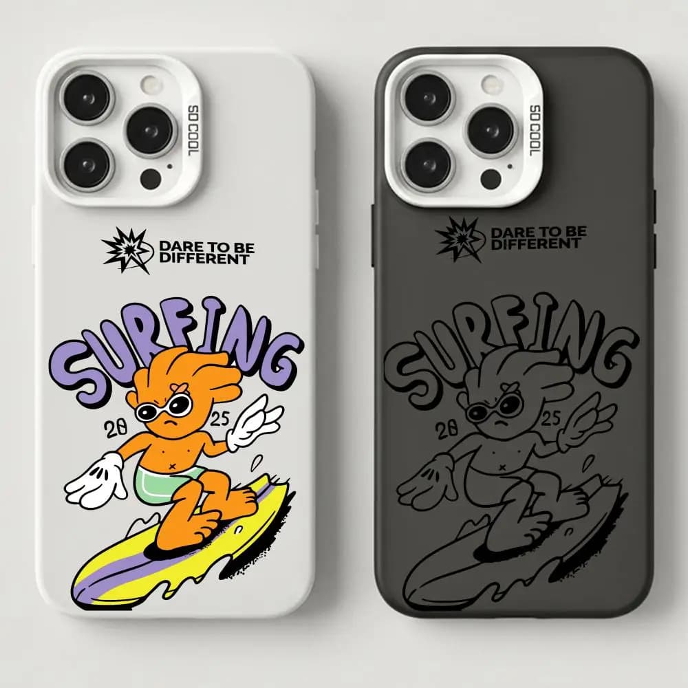Cover per iPhone 17, 16, 15, 14, 13, 12, 11 Plus, Pro Max, XS - C-Cool Surfer Boy
