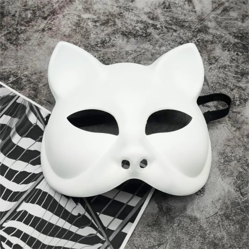 Cute Plastic Cat Half Face Mask Anime Mask Costume Props Cosplay Mask Eye Mask Cosplay Costume Halloween Mask Women