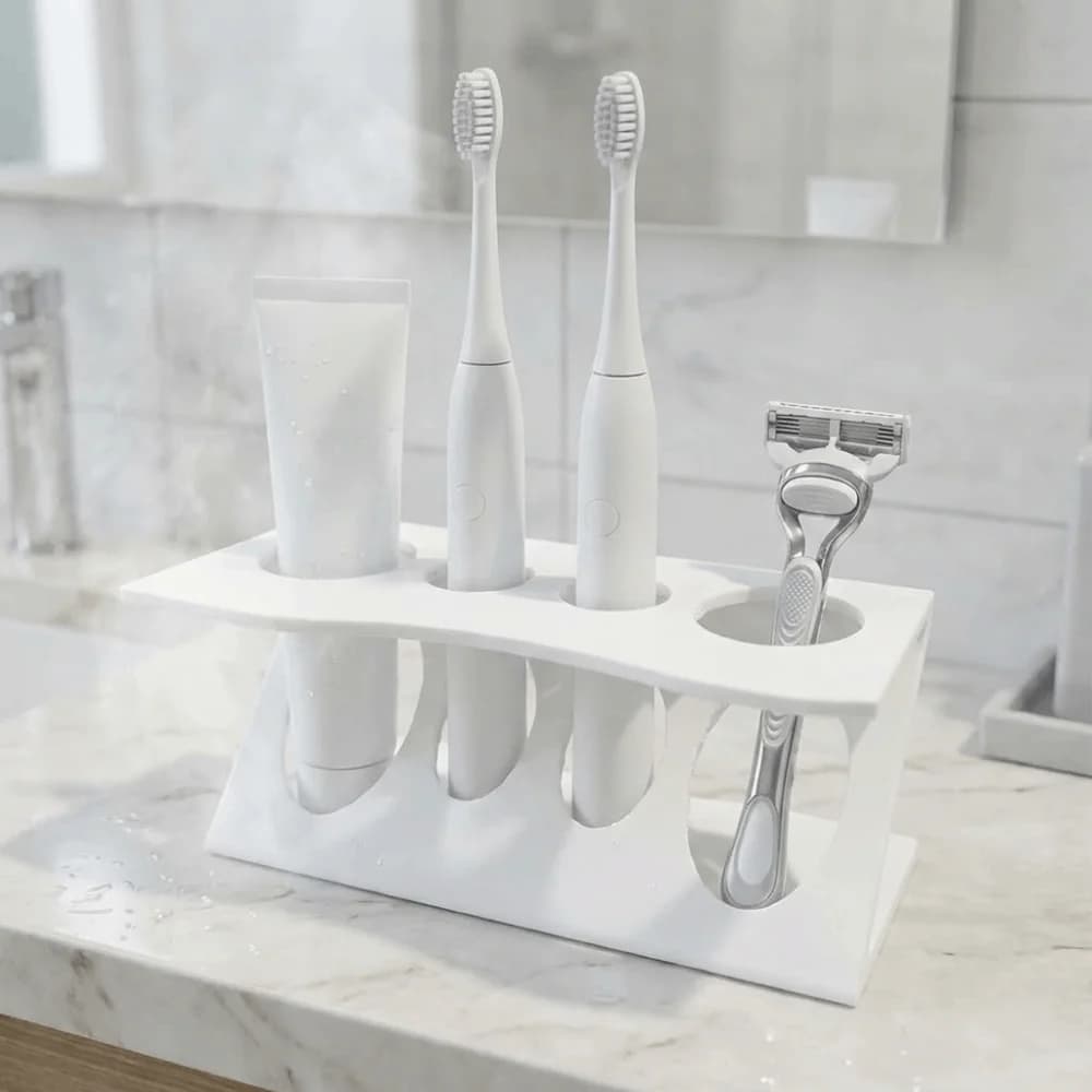 3D Electric Toothbrush holder Multifunction, Creative Support for Razor, Stable Vertical Dentifence Door