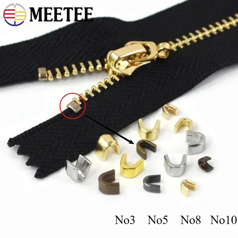 100/200g 3 # 5 # 8 # 10 # Chiusura con cerniera in metallo Tappo con cerniera antiscivolo Zip a forma di U Clip per coda Cerniere Kit di riparazione Accessori per cucire