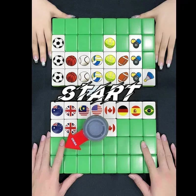 64 + 1 Mare Fuga Mahjong Giochi da tavolo Tiktok Piastrella 24mm Mahjong Multi-stile Modello Bandiera Palla Battaglia Chee Scacchi Giocattoli per adulti