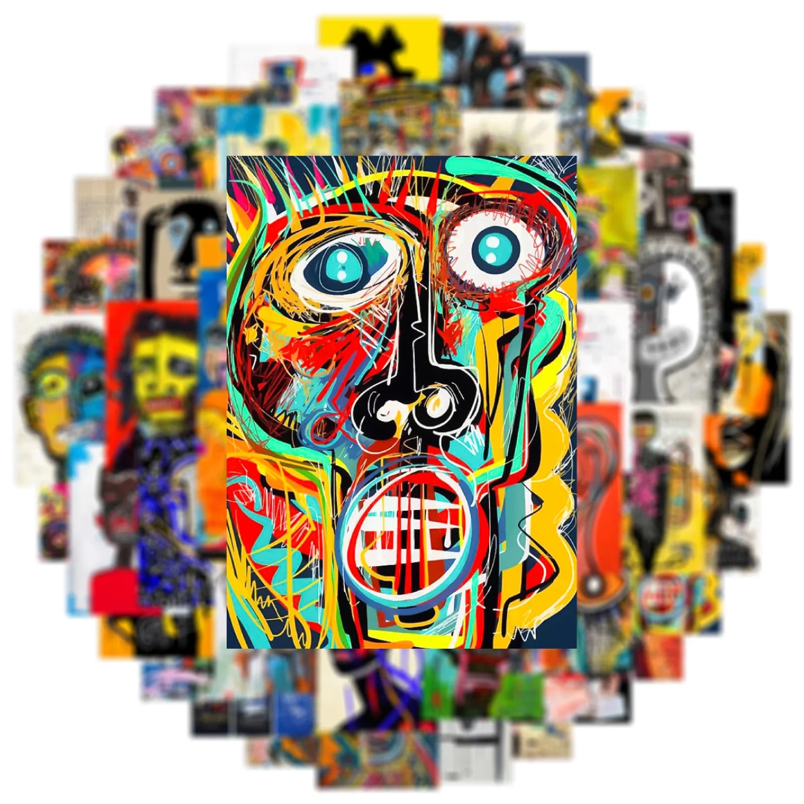 10/30/50PCS adesivi poster personalizzati astratti pittura graffiti per tazza d'acqua telefono computer notebook cancelleria bagagli