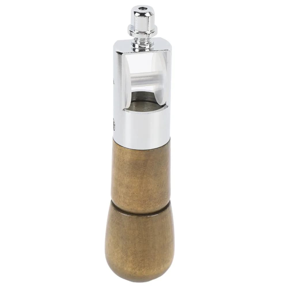 Ergonomic Wooden Handle Leather Sewing Tool Heavy Duty Construction Built-in Cone Needle Storage Leather Repair Kit