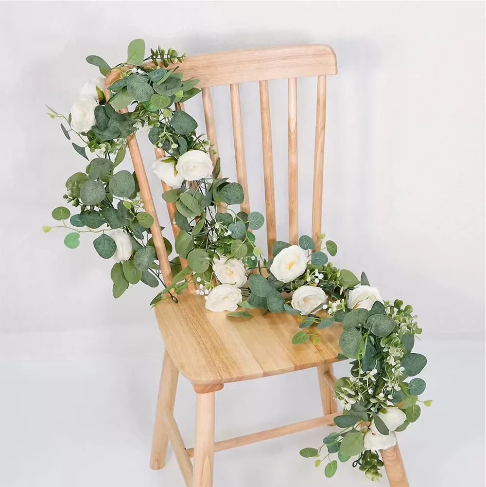 Artificial Flower Dressing Flower Garland Plastic Lifelike Fake Vine Plants Handmade Simulated Vine Garland Hanging Plants
