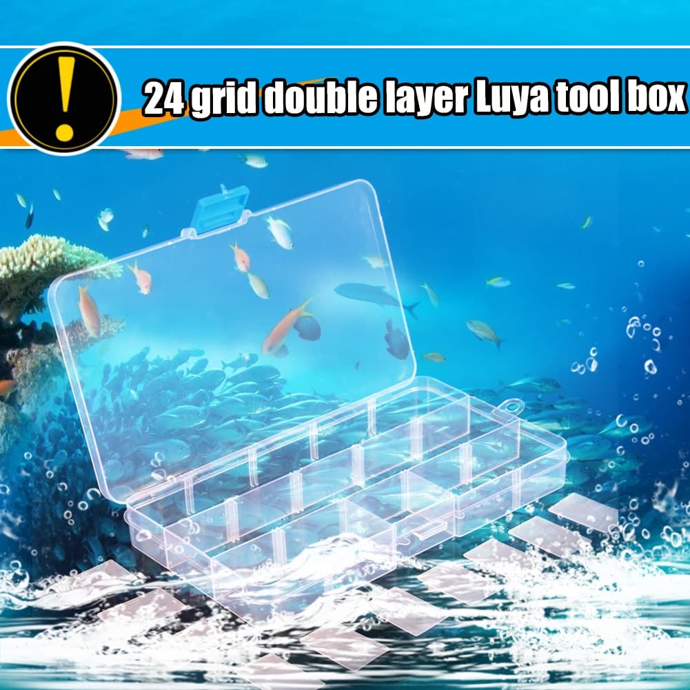 10/15/24 Grills Plastic equipment box Fishing equipment box Visible fishing gear box Fishing hooks for baits Fishing storage box
