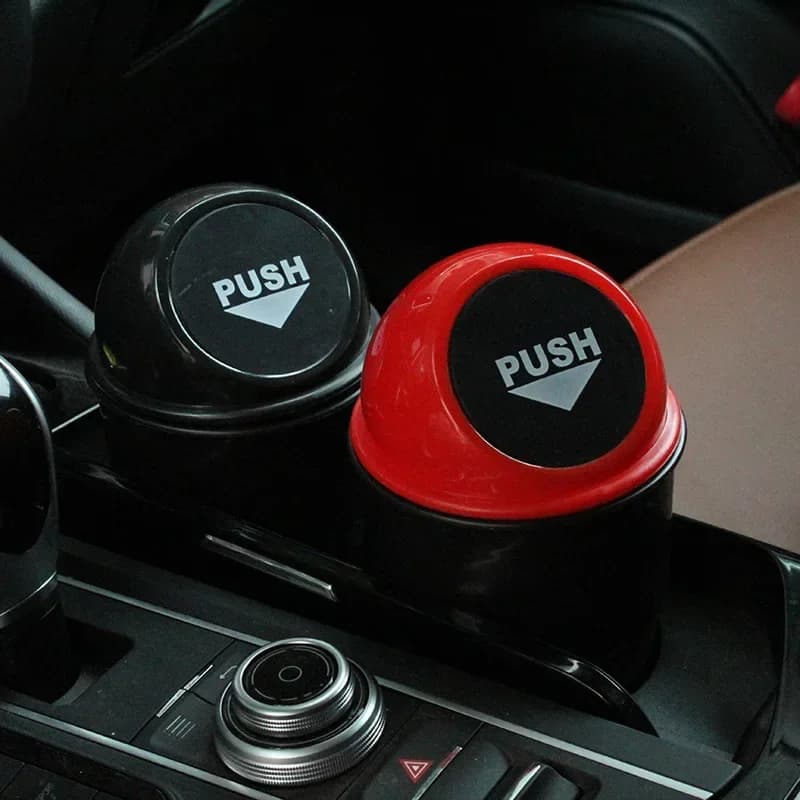 Mini pattumiera rotonda creativa montata su auto e moto 20 * 6,5 * 9 cm