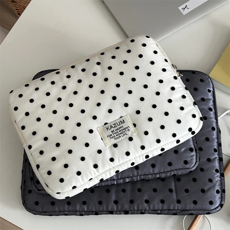 Borsa coreana per tablet a pois Borsa per laptop 9-11 13 14 15 15,6 pollici per MacBook Dell Acer Samsung Notebook Tablet Pouch