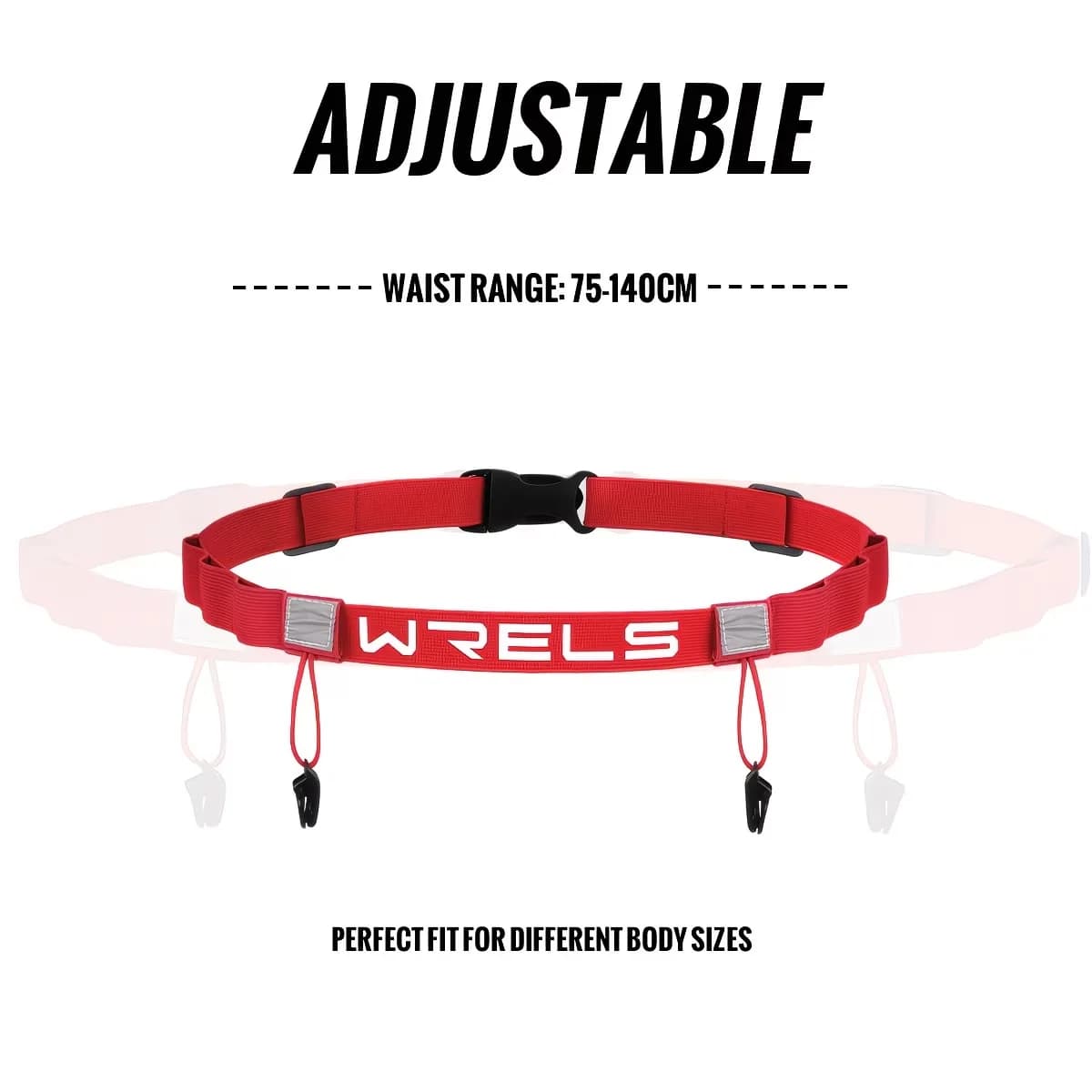 WRELS Unisex Triathlon Marathon Race Number Belt Outdoor Sports Cycling Running Multi-function Race Number Bib Holder Waist Belt