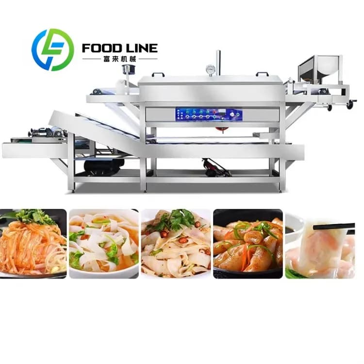 Tagliatelle di riso freddo per pasta automatica industriale personalizzata che produce tagliatelle umidificate Macchina per fare tagliatelle cotte