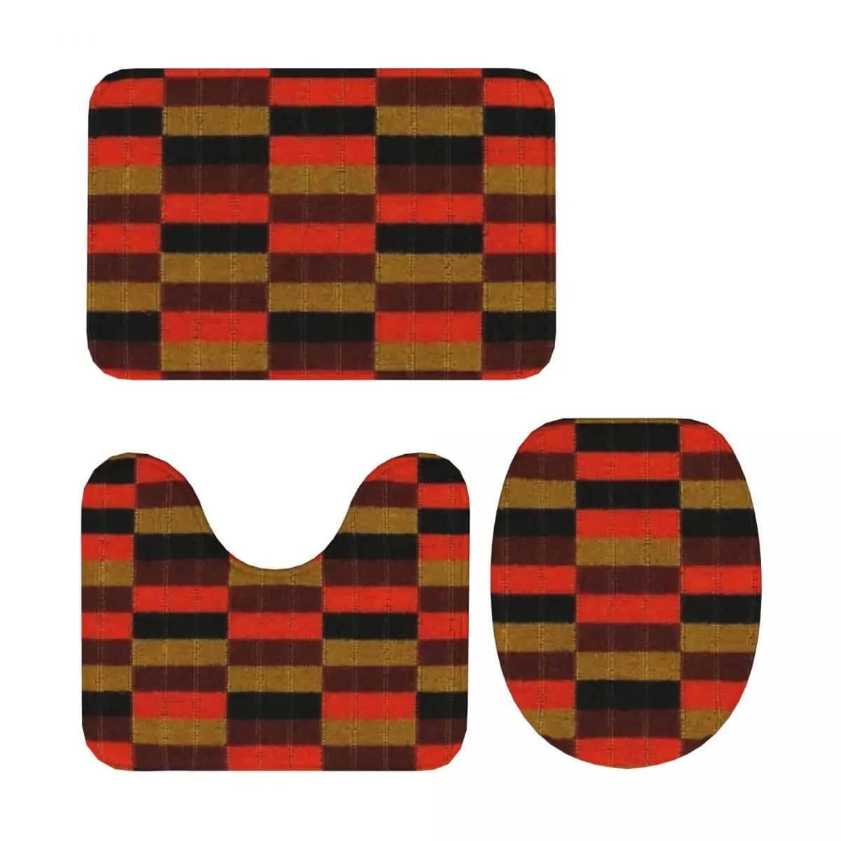 District Line Moquette Coprisedile 3 pezzi Tappetino da bagno Set da bagno Copriwater Decorazioni per la casa Tappeto antiscivolo
