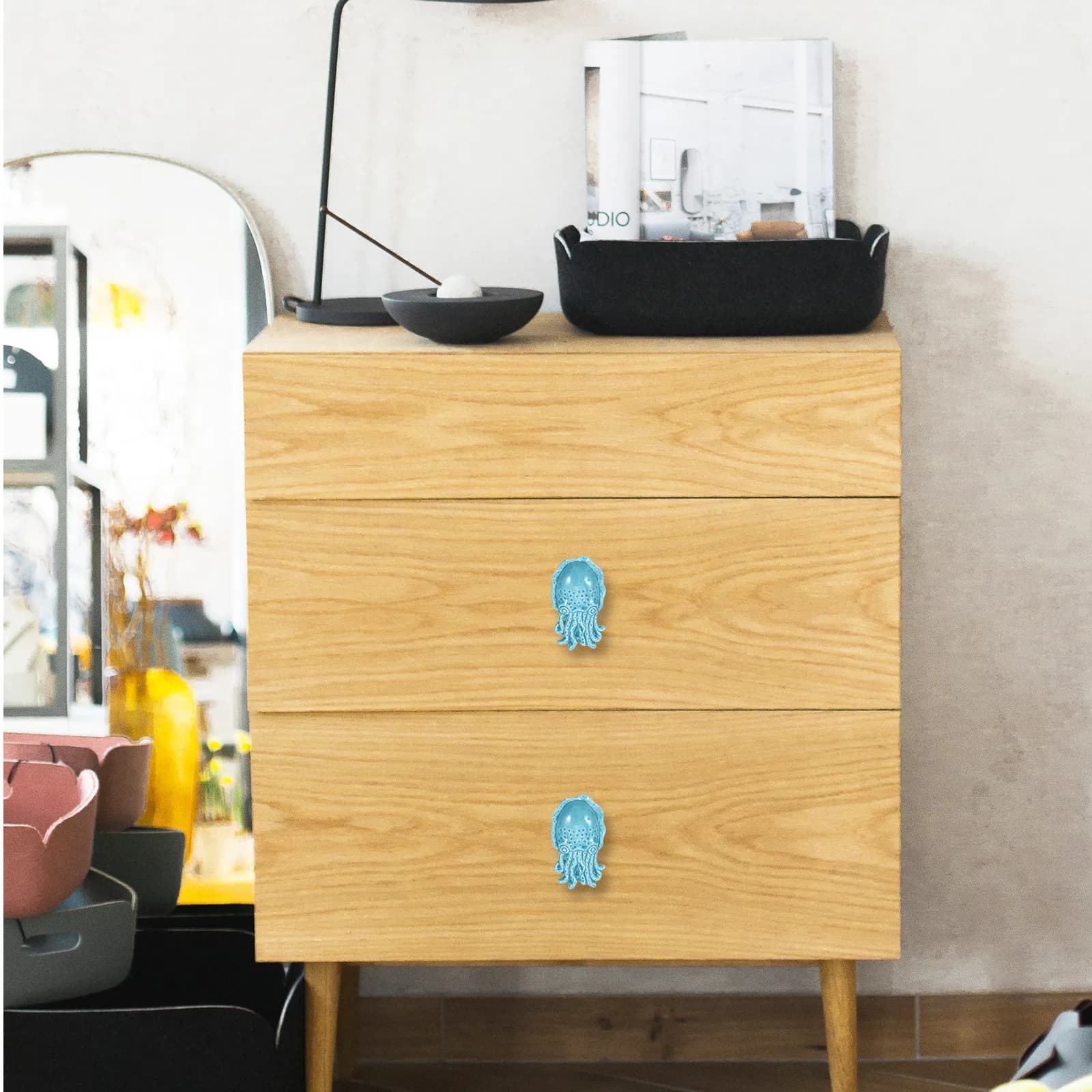 2 Pezzi Maniglie a Foro Singolo per Cassetti, Design Cartone Animato, per Armadi, Cassettiere, Guardaroba, Librerie, Credenze, Arredamento Moderno per la Casa