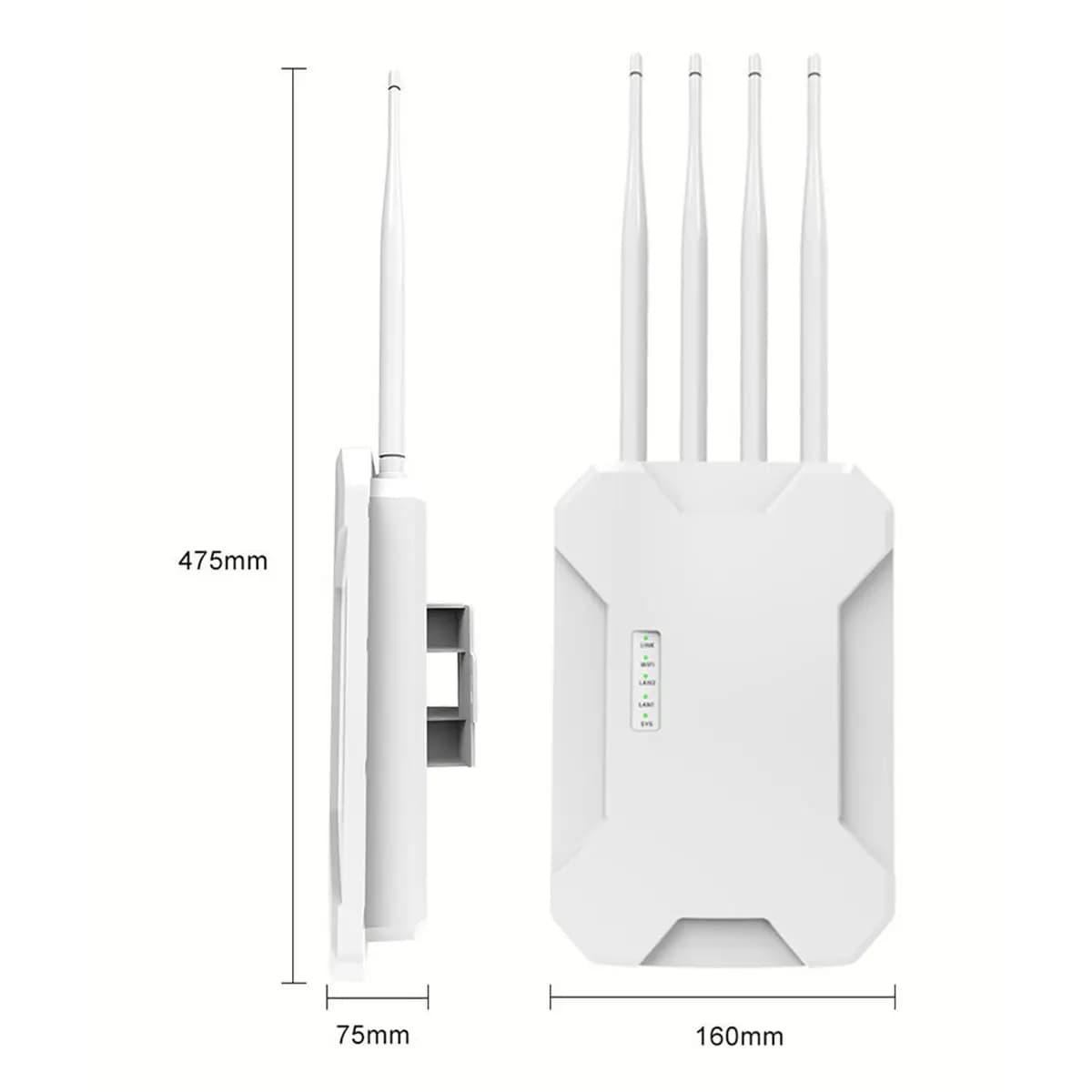 fitfit WiFi 6 1800Mbps Outdoor Wireless Long Range Dual-Band Extender Booster Repeater Amplifier with PoE IP67 Weatherproof B