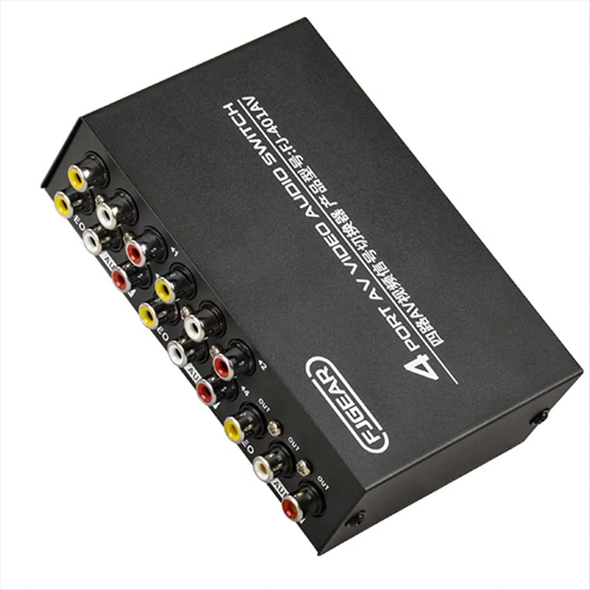 Switcher AV M85K Interfaccia testa AV da 4 in 1 uscita Switcher audio e video Switcher AV multifunzione a 4 vie