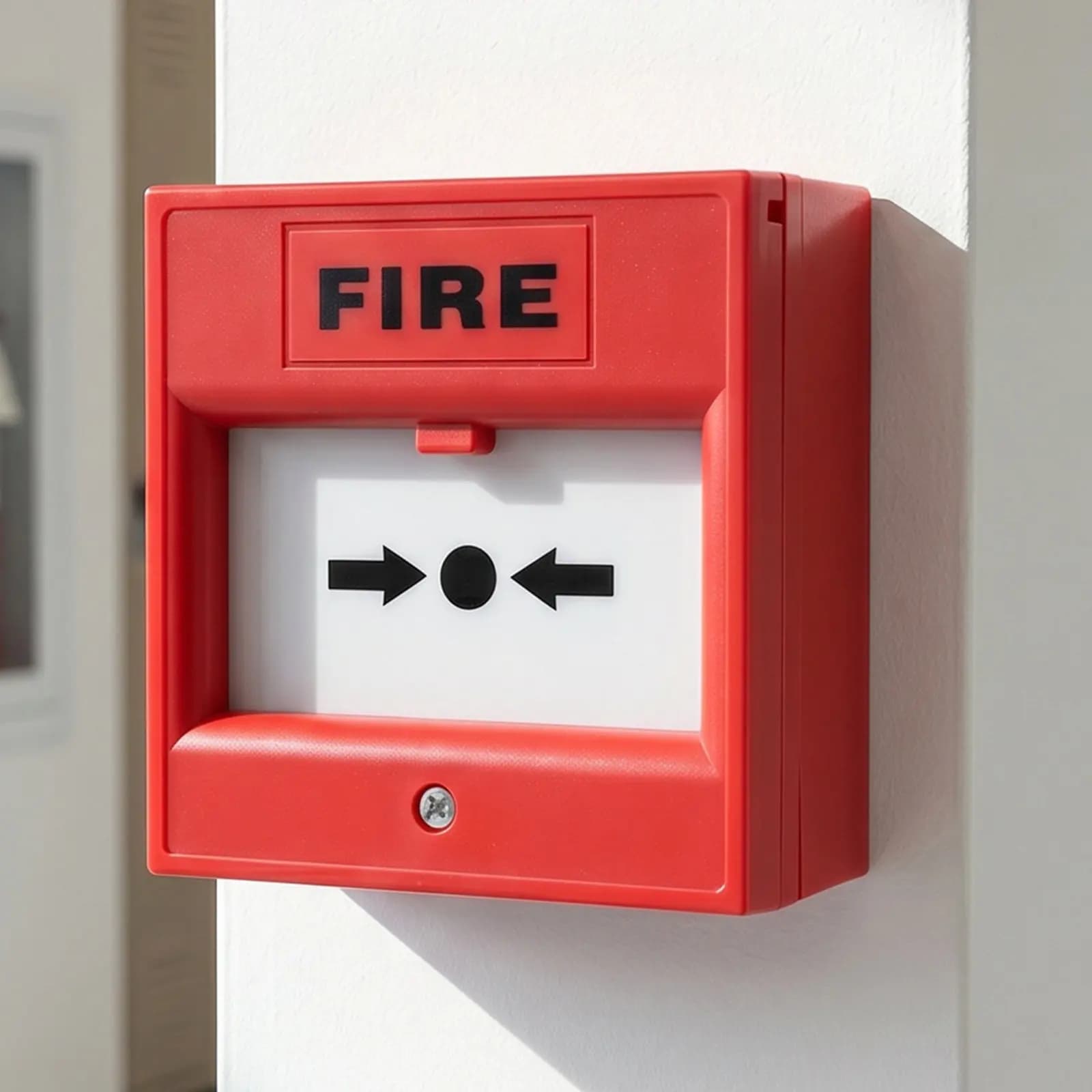 Manual Fire Alarm Button Red Emergency Break Glass Door Release Exit Control Switch Wall Mount