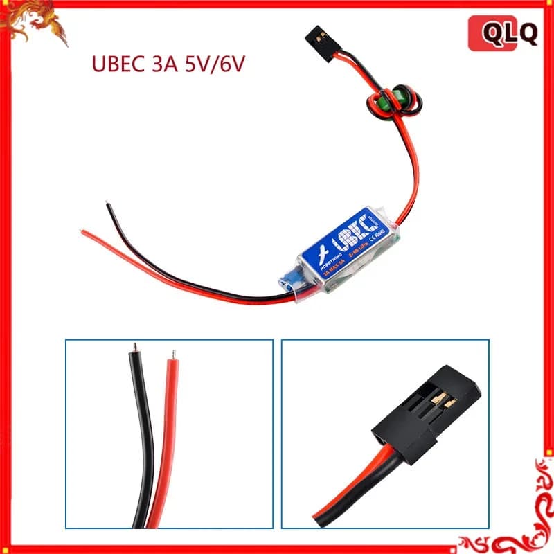 Regolatore di Commutazione UBEC 5V/6V 3A Max 5A con Minimo Rumore RF, Schermatura Completa Anti-interferenza per Elicotteri RC, Aerei e Droni