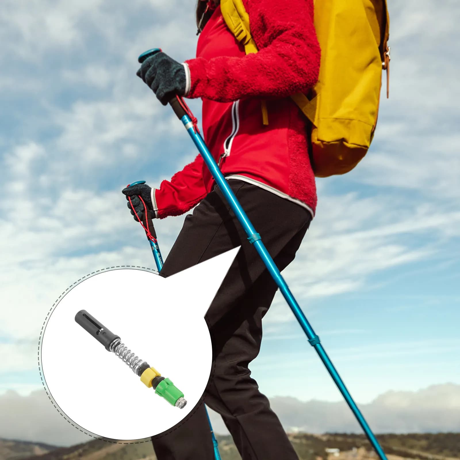 Tubo di Espansione per Bastone da Trekking, Accessorio Antivibrazioni e Assorbimento Urti, Parti Regolabili per Bastoni da Escursionismo
