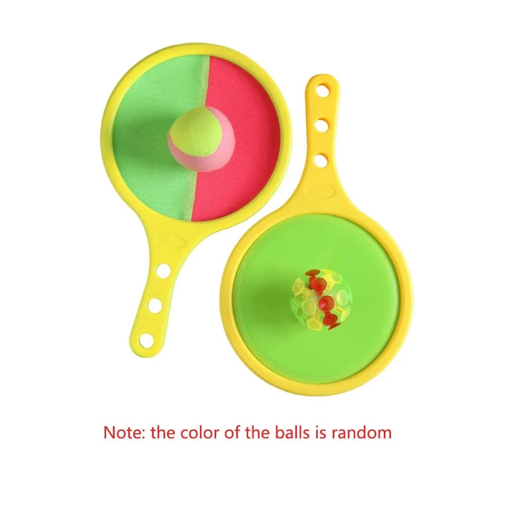 Set di Palline da Lancio e Presa con Disco, Design Divertente Stile Tennis, Palline con Ventosa, 2 Palline, Bersaglio per Allenamento di Lancio