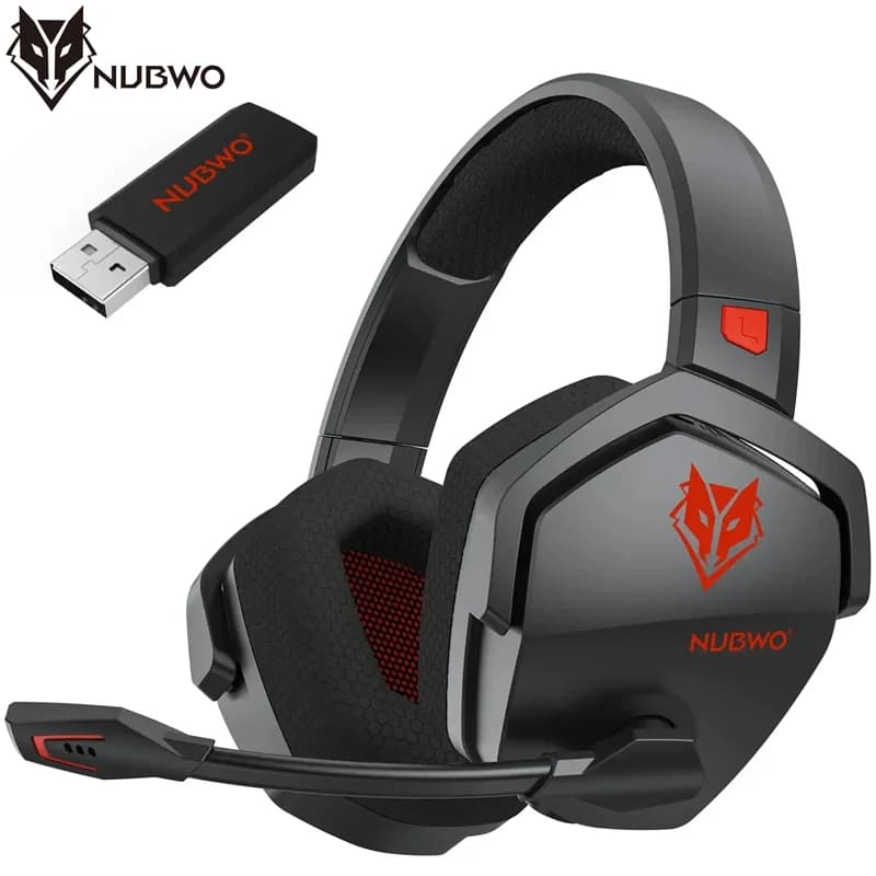 NUBWO G06 Double Wireless Headphones for Players with Microphone Bluetooth 5.3 2,4 GHz for PS5, PS4, PC, mobile, Switch