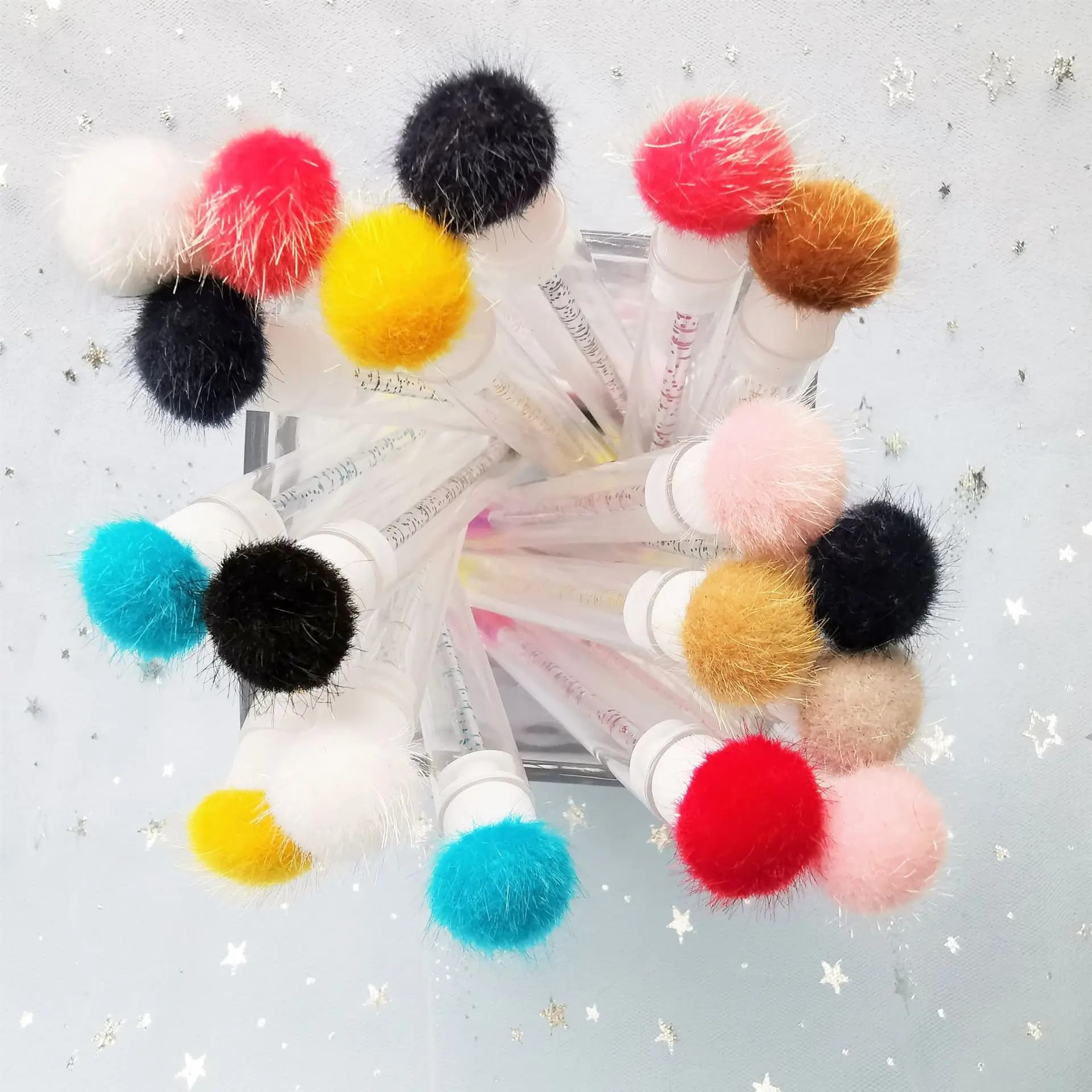 New disposable eyelash brushes with crystal tube Mascara Eyelash Extension Brush Keychain with Eyelash Extension Pipe