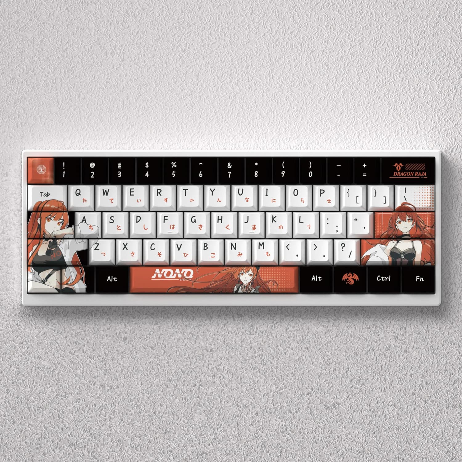 Anime Copritasti Dragon Raja Nono 73/98 tasti PBT Sublimazione della tintura Cherry Retroilluminazione per tastiera meccanica Mad 60he 68he Gioco PC