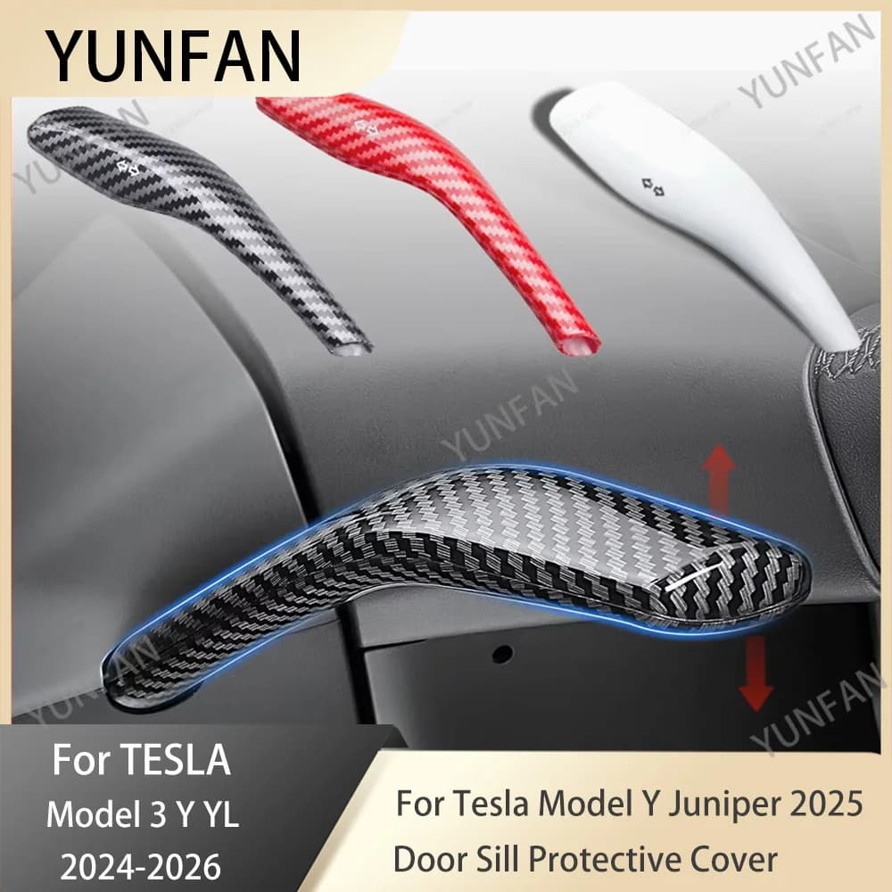 For Tesla Model 3 Highland Y YL Juniper Gear Shift Cover Steering Lever Anti-scratch Protector Car Modification Parts