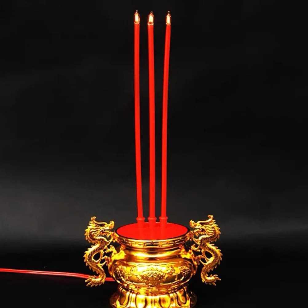 15 pz Bastoncini di Incenso Elettronici Per Bruciatore di Incenso Elettrico Compatto Portatile Home Office Yoga Room Decor Altare Forniture Led