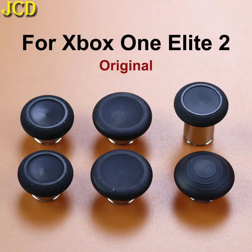 JCD Maniglia originale Testa a fungo in metallo Tappo bilanciere Pulsanti di ricambio per stick analogico 3D per controller Xbox One Elite Series 2