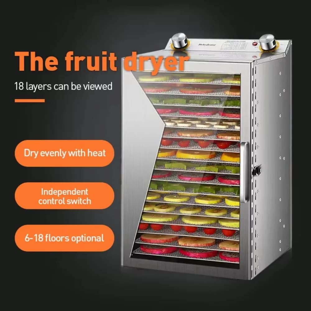 Essiccatore Commerciale per Frutta, Verdura, Alimenti per Animali Domestici e Resina - Apparecchio per Essiccazione ad Aria per la Conservazione degli Alimenti