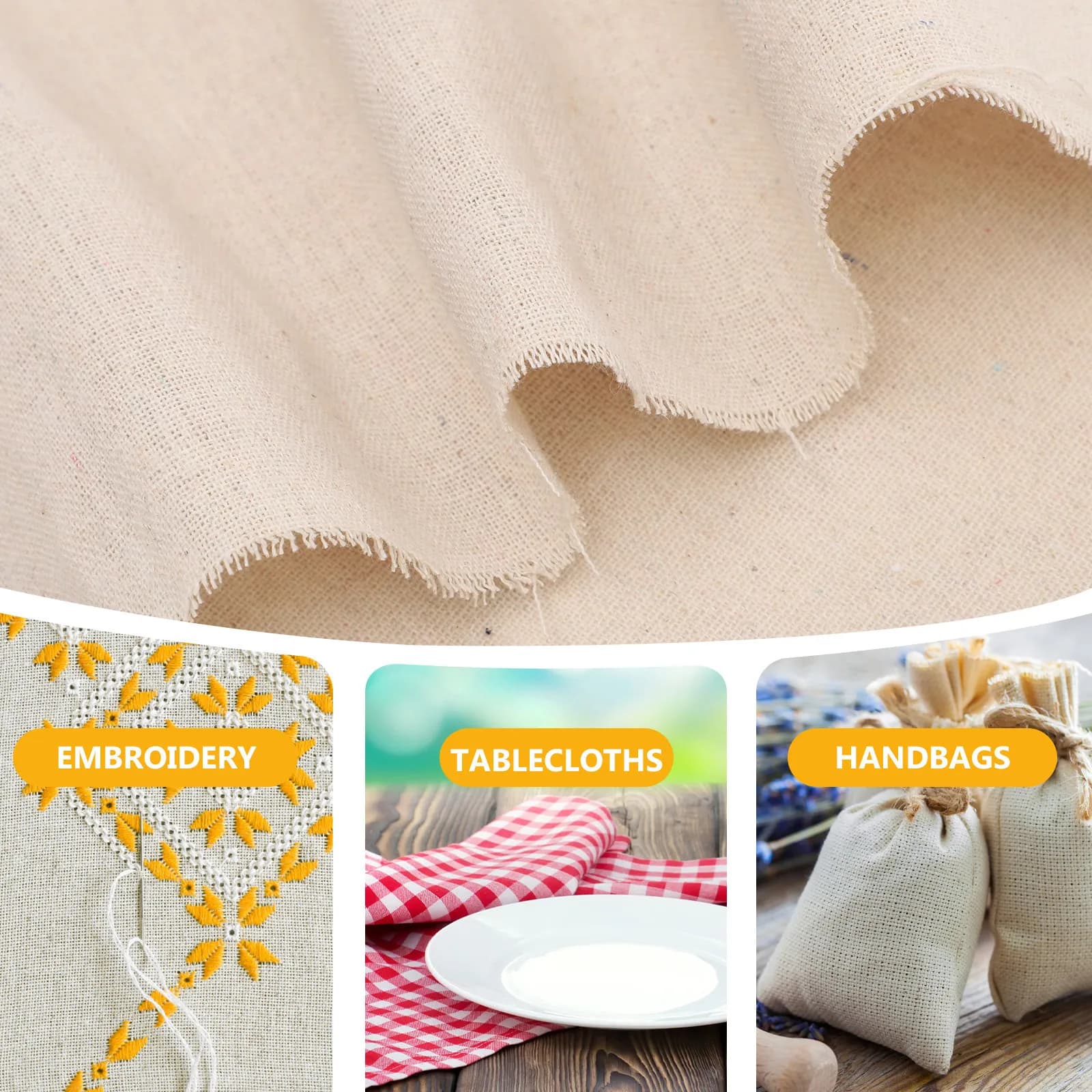 Supple Flax Embroidery Fabric Cross Stitch Gridding Cloth Machine Washable Iron Friendly DIY Craft Fabric for Embroidery