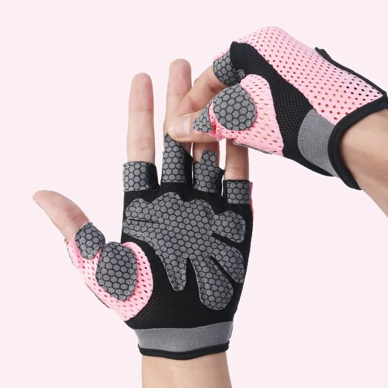 Fitness Gloves Silicone Anti-slip Moisture Wicking Breathable Hand Protection for Men Women Cycling Dumbbell Kettlebell Training
