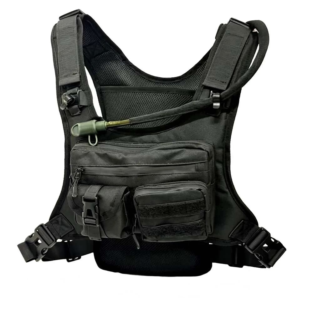 Running Hydration Vest Backpack, Lightweight Chest Pack with 2.0L Water Bladder Bag Daypack for Hiking Running Cycling