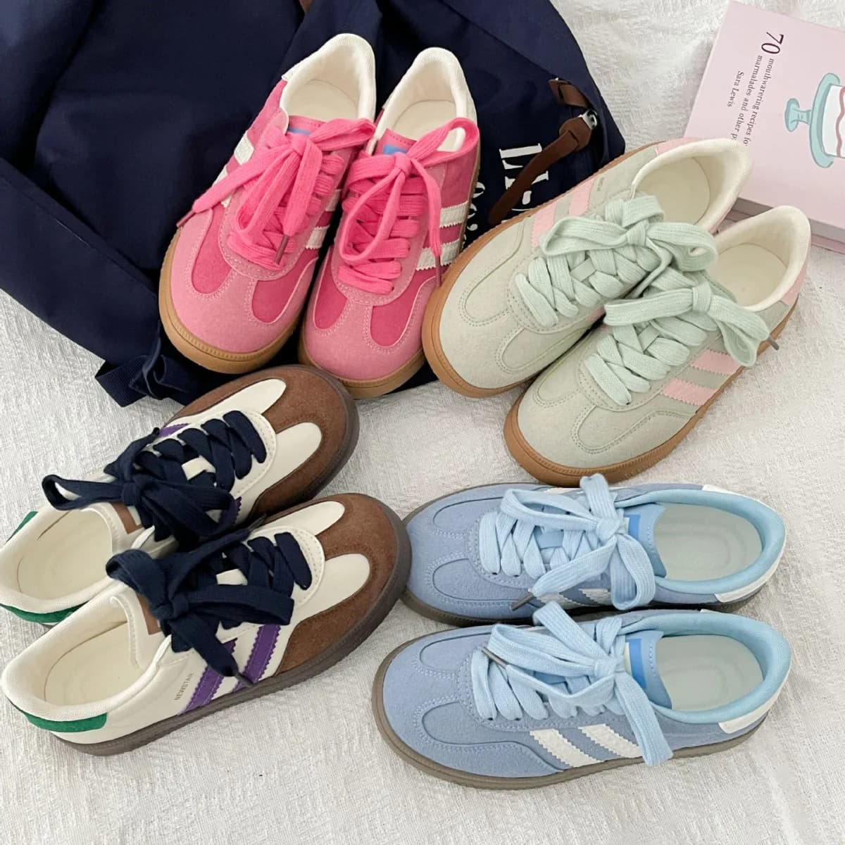 Vintage Style Women's Sneakers, New White Sneakers, Fashionable Women's Sneakers, Casual Sneakers, Skateboard Shoes