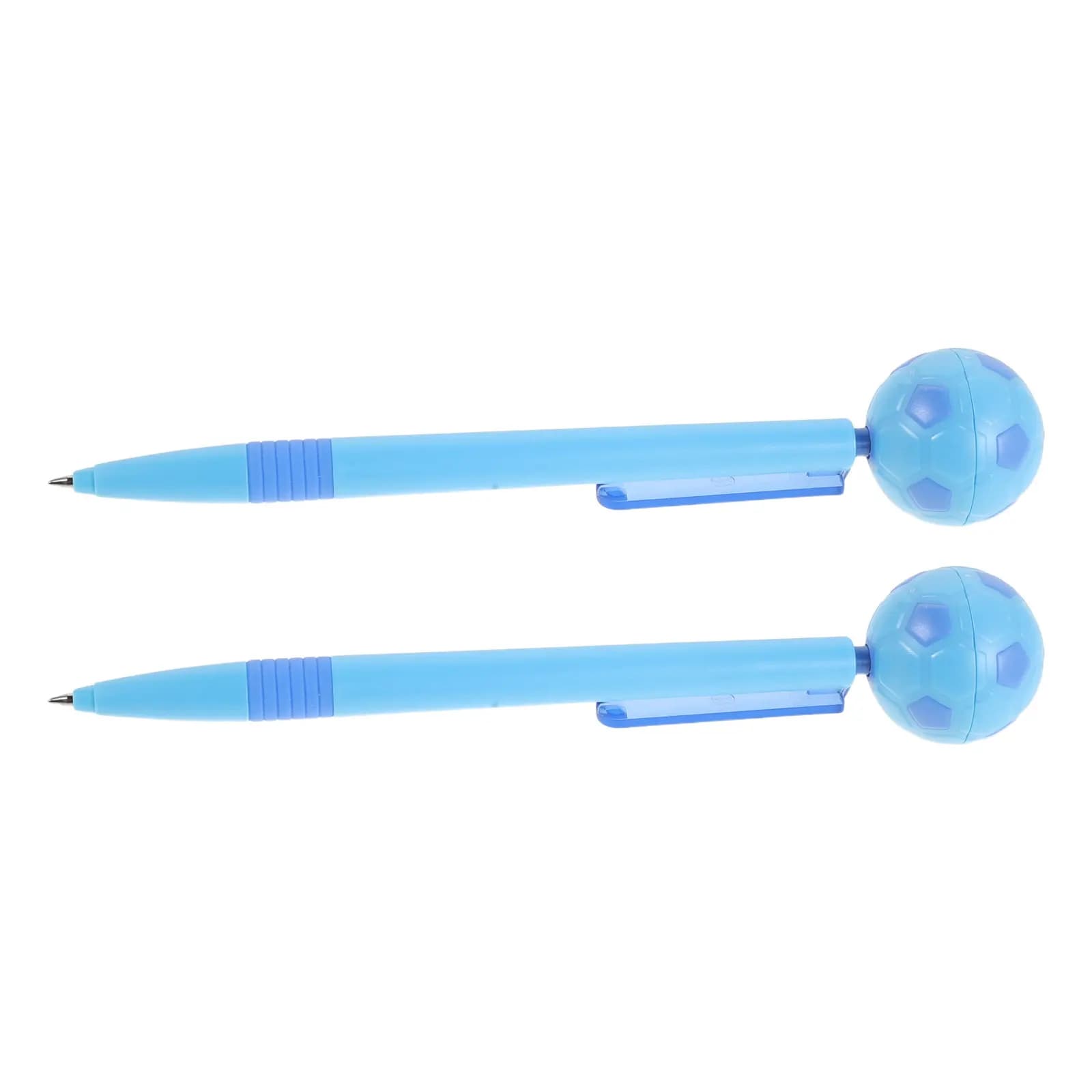 2 Penne a Sfera a Forma di Pallone da Calcio, Inchiostro Nero 0.5mm, Girevoli Antistress, Penne Gel per Scuola, Ufficio, Feste
