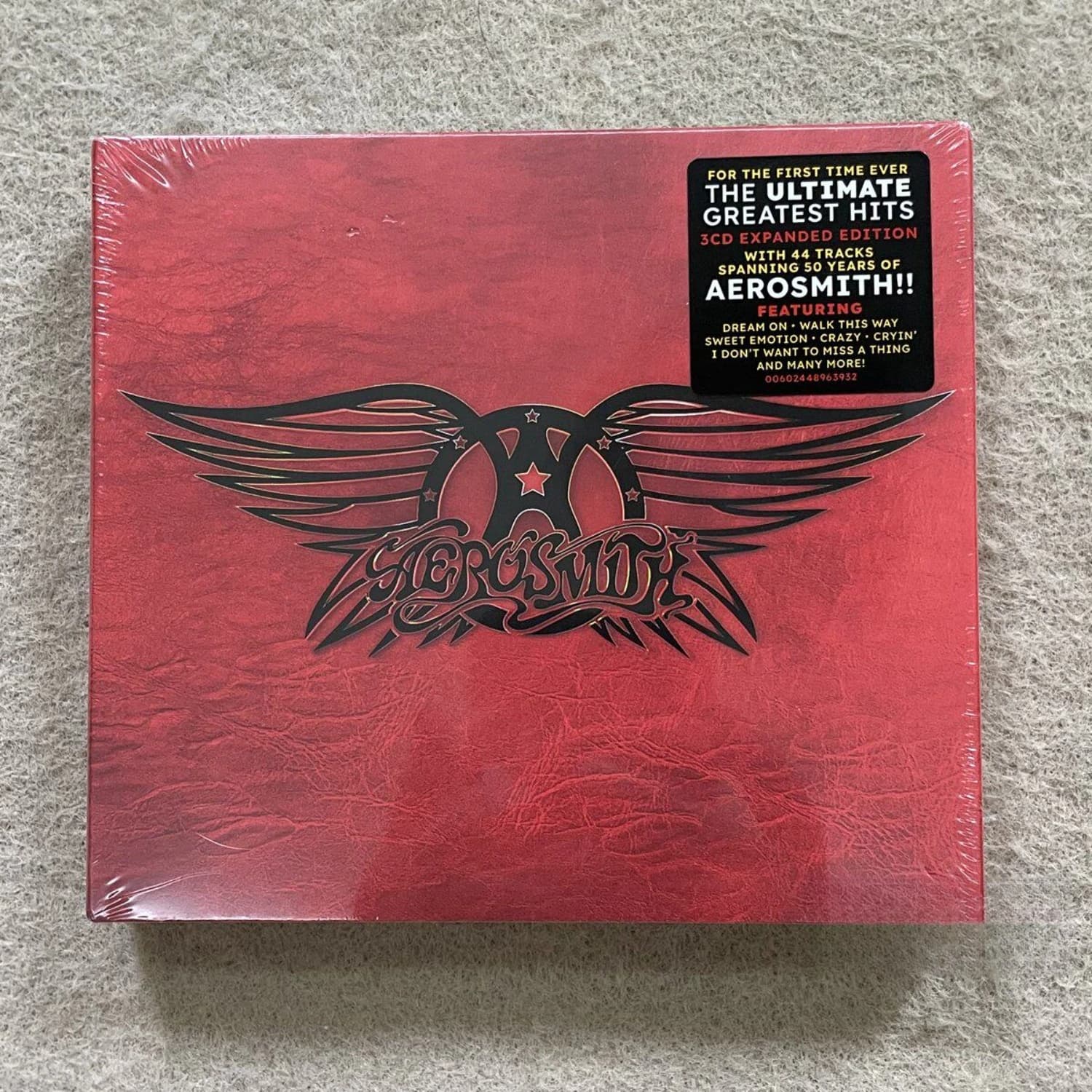 Aerosmith The Ultimate Greatest Hits Edizione Espansa 3CD, CD Audio Hard Rock, Suono Nitido, Oggetto da Collezione per Fan, Decorazione Artistica per la Casa