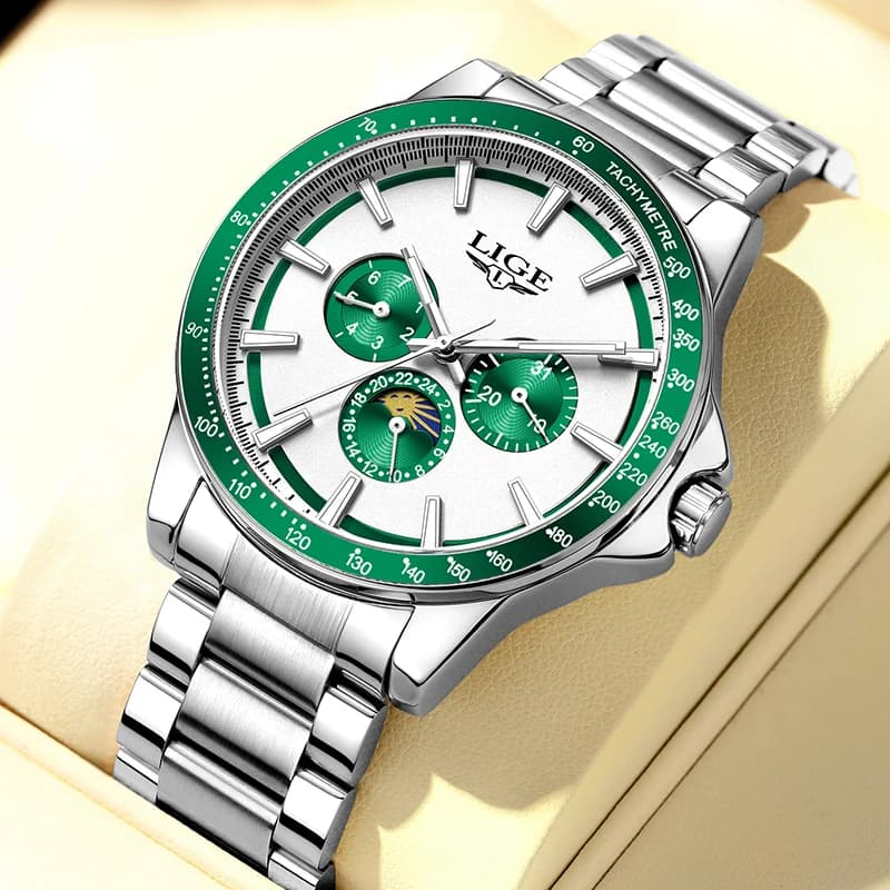 Orologio da Polso LIGE 2026 Nuovo di Lusso da Uomo, alla Moda, al Quarzo, Sportivo, Impermeabile, Luminoso, in Acciaio, Regalo per Coppie, Reloj