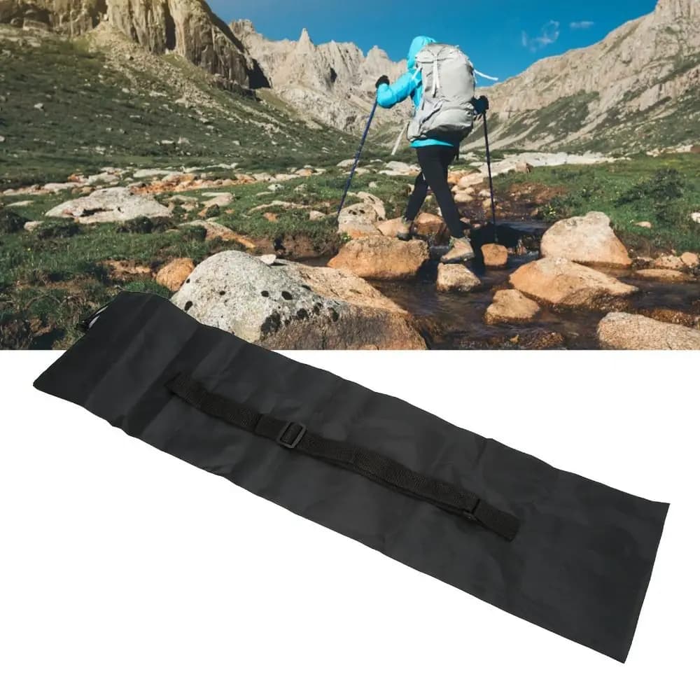 2 Pcs Oxford Cloth Hiking Pole Carrying Bag Large Capacity With Adjustable Shoulder Strap Trekking Poles Storage Bag Portable