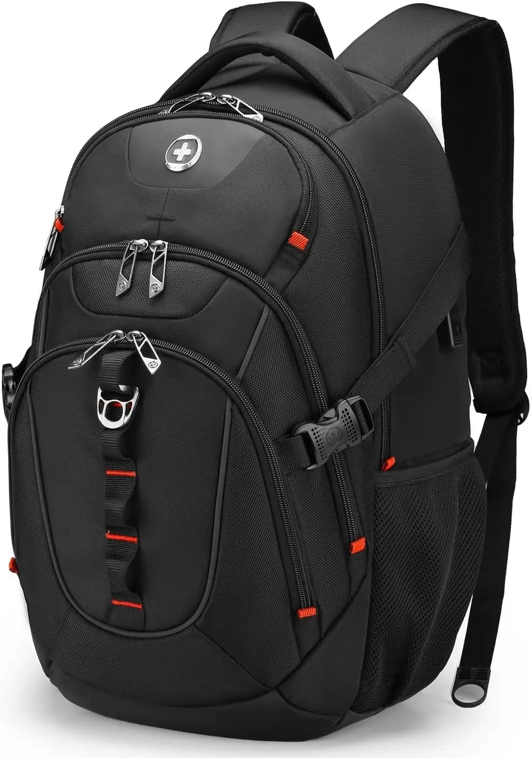 Design Laptop Backpack, Travel Backpack with USB Charging Port Fits 15.6 inches Computer, 31L College School Bookbag for Men, Black | SD803-01
