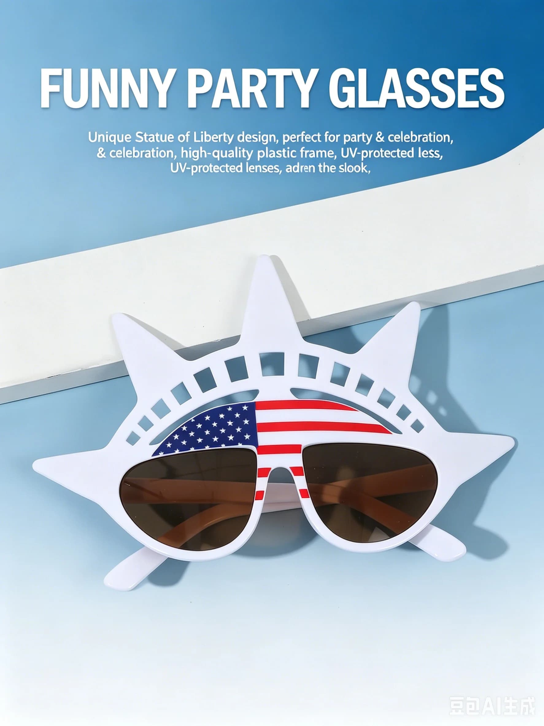 Spot American National Day Series Glasses Party Prom Decorative Glasses Independence Day Party Gifts Decorative Glasses