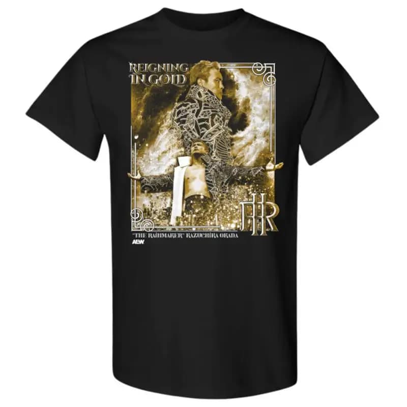 Kazuchika Okada Reigning in Gold AEW Official T Shirt