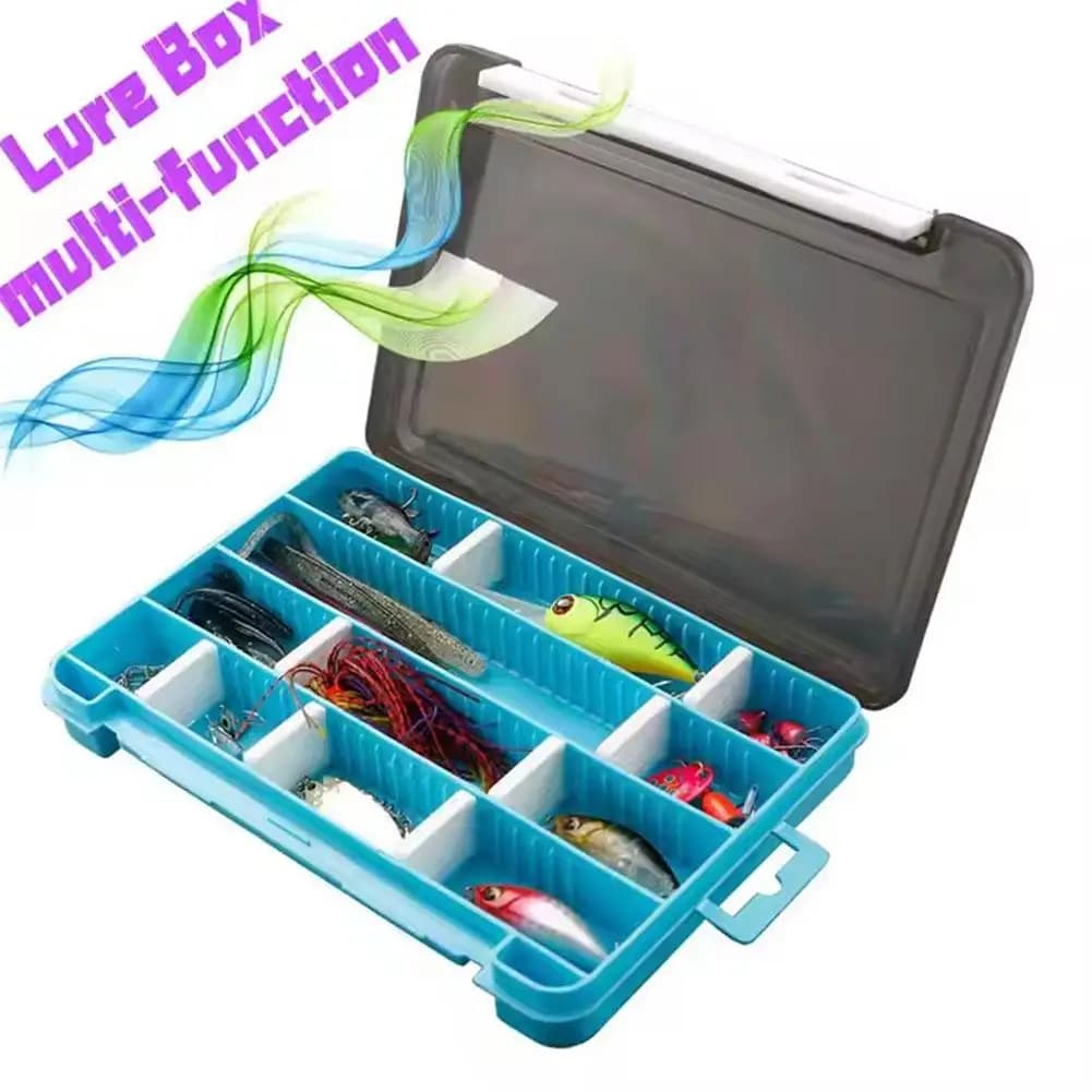 Portable fishing bait box Organizer for bait hooks Fishing equipment accessories box Durable bag fishing gear housing