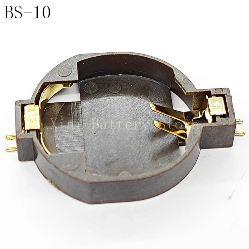 5PCS/LOT BS-10 CR2032 3V Environment-friendly Horizontal Patch Gold-plated Button Battery Holder