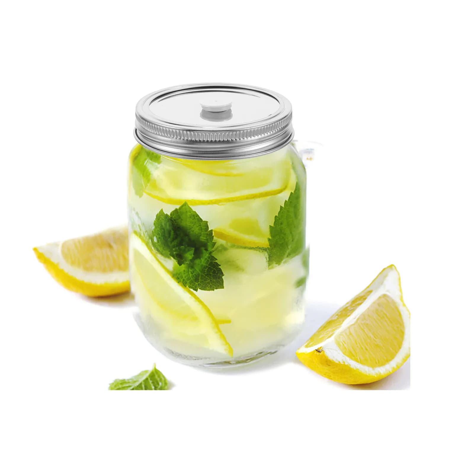 2Pcs Stainless Steel Vacuum Sealing Lids for Mason Jars Split Design Reusable Airtight Storage Fermenting Spices Dried Fruits